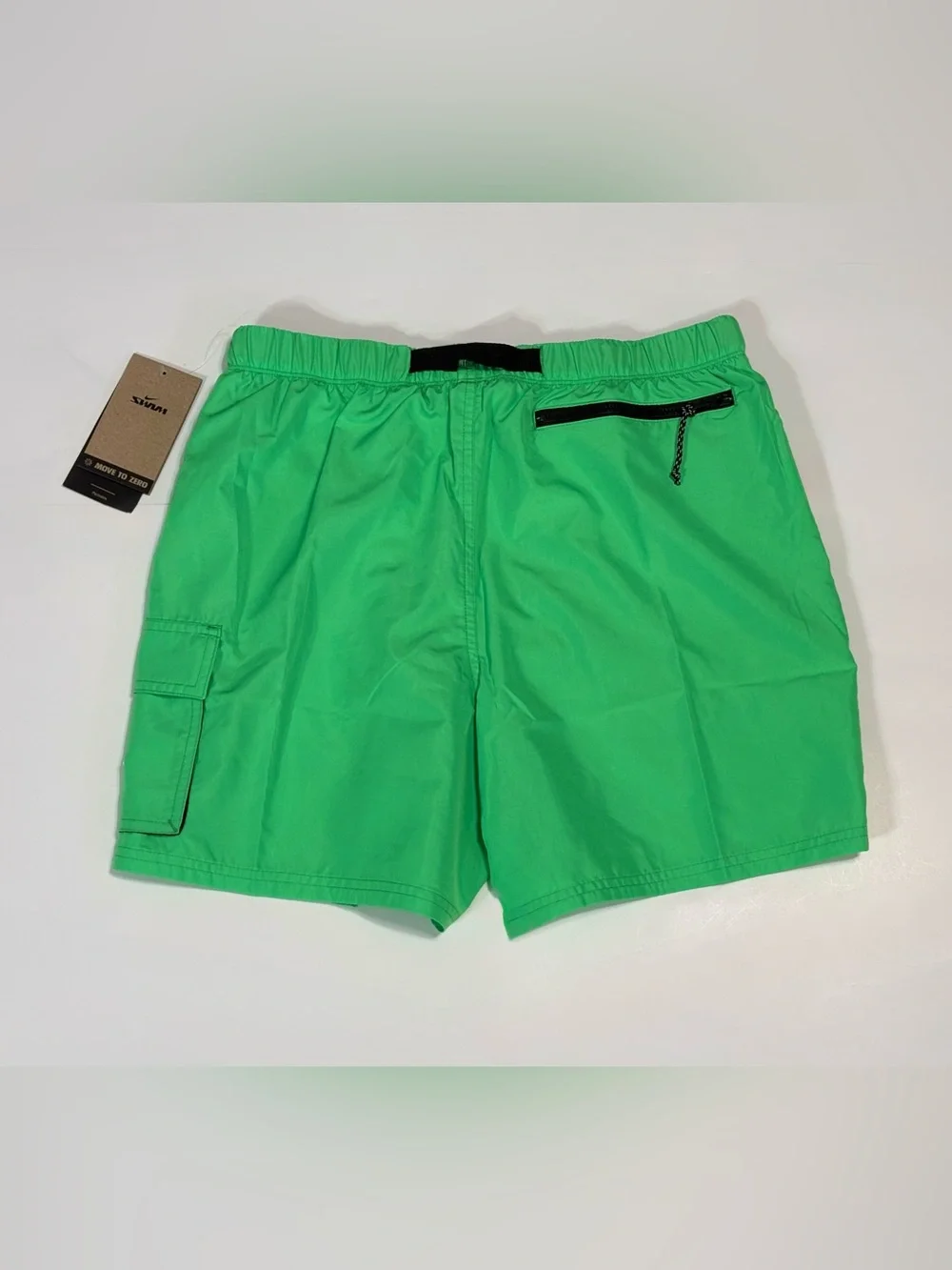 Nike Bright Green Swim Shorts with Black Belt
